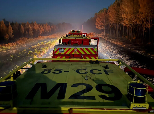 Pompiers mobilisés en pleine nuit