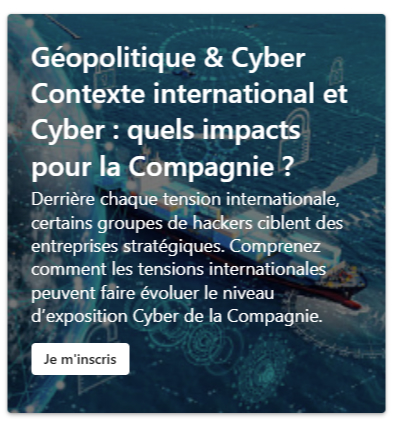 Animation #5 — Géopolitique & Cyber