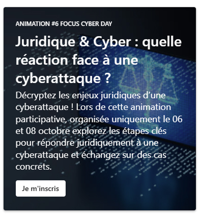 Animation #6 — Juridique & Cyber